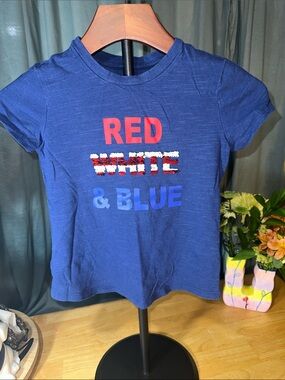 🎉bcg Navy Blue 'Red White & Blue' Graphic Tee B207